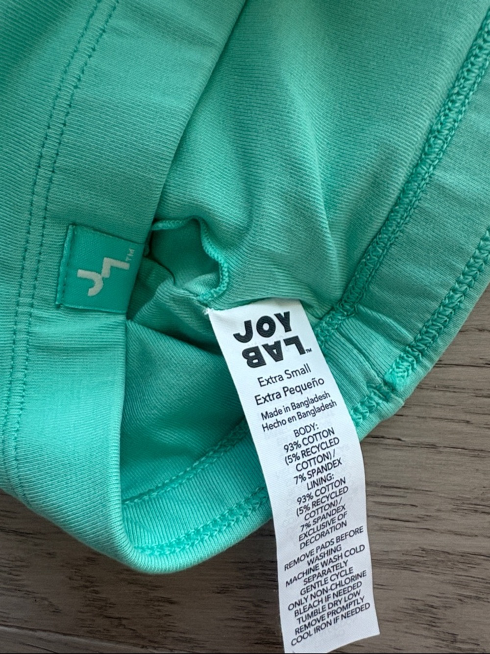 JoyLab Turquoise Blue Green Sports Bra Size XS New NWT - Picture 5 of 5